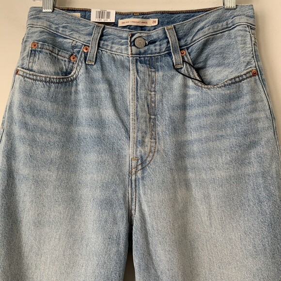 Levi’s Premium Ribcage Straight Ankle Blue 28 - Picture 8 of 13